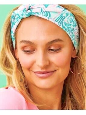 NWT Lilly Pulitzer Head Wrap Bright Agate Colorful Camelflage